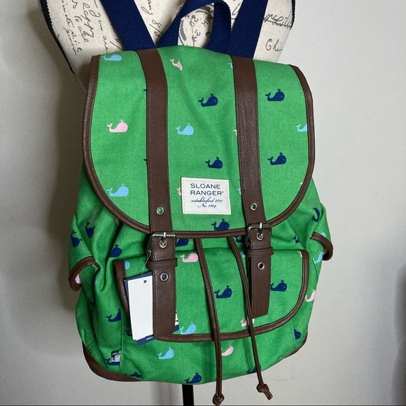 Sloane Ranger Handbags - Sloane Ranger Windsor Whale Slouch Backpack NWT